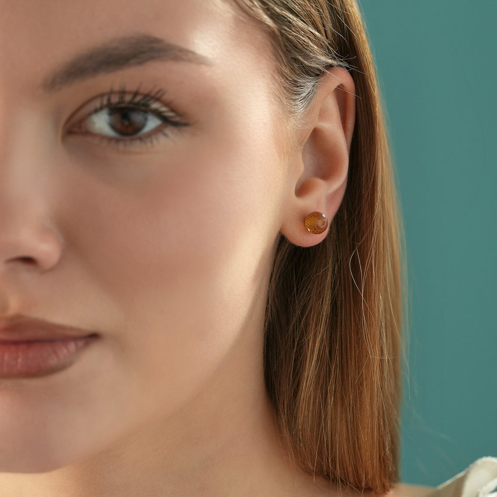 14K Gold Plated Color Changing Gemstone Drop Earrings in 925 Sterling Silver