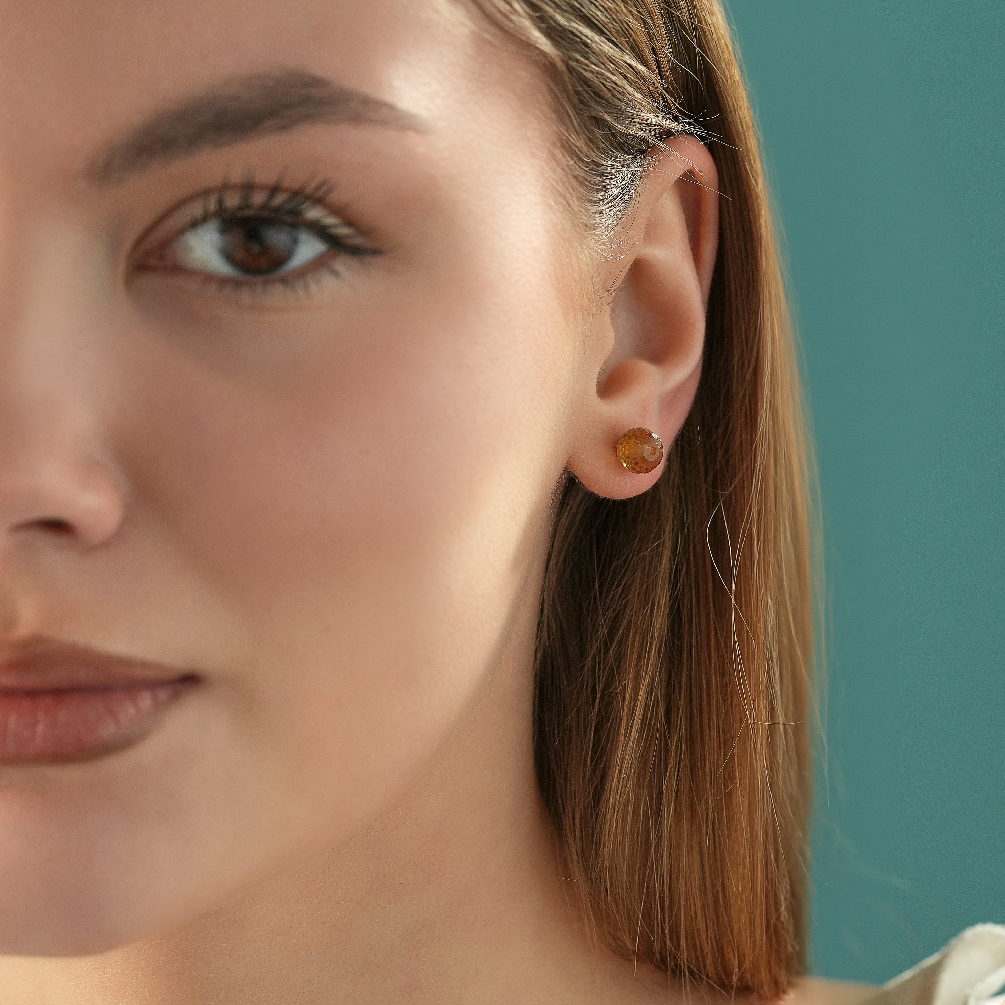 14K Gold Plated Color Changing Gemstone Drop Earrings in 925 Sterling Silver